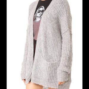 Free People Grey Alpaca cardigan